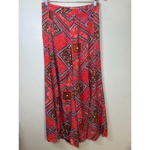 Anthropologie Women's OB1000061 Size 2 Red Rosalie Wide Leg Flowy Pants